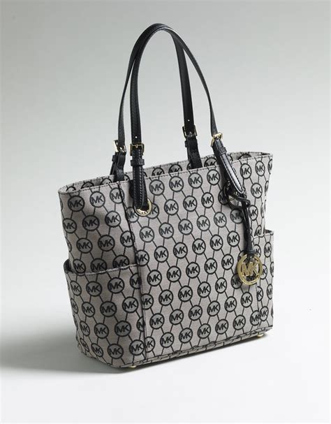 michael kors black and grey monogram|personalized Michael Kors bag.